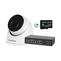 Комплект видеонаблюдения с функцией распознавания лиц на 1 IP камеру GV-803 Кешбек до 5%