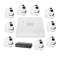 Комплект видеонаблюдения на 9 камер GV-IP-K-W72/09 3MP Кешбек до 5%