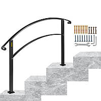 3-футовые регулируемые перила для лестниц из черного железа, 3 шага, стабильные стильные украшения для дома