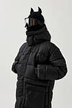 Чоловіча куртка пуховик чорна зимова, фото 5