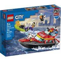 Конструктор LEGO City Човен пожежної бригади 144 деталі (60373) p