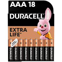 Батарейка Duracell AAA лужні 18 шт. в упаковці (5000394107557 / 81546741) p