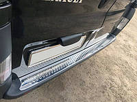 Накладки на задний бампер Глянец (OMSA, нерж.) для Renault Trafic 2001-2015 гг