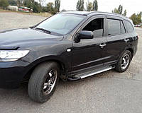 Боковые пороги Line (2 шт., алюминий) для Hyundai Santa Fe 2 2006-2012 гг