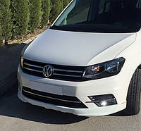 Накладка на передний бампер (под покраску) для Volkswagen Caddy 2015-2020 гг