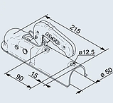 Зчіпний пристрій для причепа AL-KO круглий дишель 50 мм 750 кг, фото 3