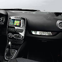 Накладка на переднюю консоль (нерж.) для Renault Clio IV 2012-2019 гг