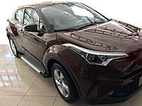 Бокові пороги Allmond Grey (2 шт., алюм) для Toyota C-HR