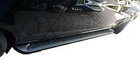 Боковые пороги Allmond Black (2 шт., алюминий) Короткая (short) и средняя (Long) для Mercedes Vito / V W447