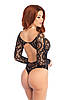 Боди Leg Avenue Snap crotch thong back teddy Black M/L, фото 2