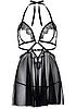 Пеньюар Leg Avenue Lace and mesh babydoll & panty Black S, фото 3