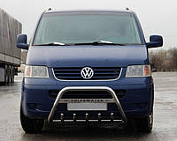 Кенгурятник WT003 (нерж) 60мм, с надписью для Volkswagen T5 Caravelle 2004-2010 гг