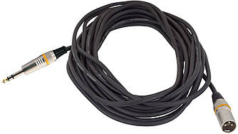 Кабель балансний ROCKCABLE RCL30390 D6M BA — MICROPHONE CABLE — XLR (M) / TRS JACK (10M)