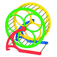 Беговое колесо для грызунов Природа на подставке d=14 см (пластик) p