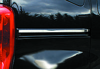 Молдинг под сдвижную дверь (2 шт, нерж.) Carmos - Турецкая сталь для Fiat Fiorino/Qubo 2008-2024 гг