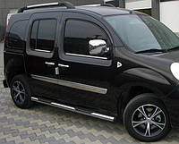 Боковые трубы BB002 (2 шт., нерж.) 60 мм, длинная база для Renault Kangoo 2008-2020 гг