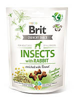 Лакомства для собак Brit Care Dog Crunchy Cracker Insects для иммунитета, насекомые, кролик и фенхель, 200 г p