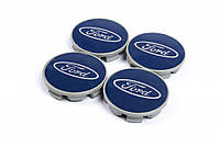 Колпачки на диски 69/64мм синие (4 шт) для Тюнинг Ford