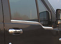 Наружняя окантовка стекол (2 шт, нерж.) OmsaLine - Итальянская нержавейка для Ford Connect 2002-2006 гг