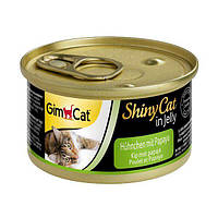 Влажный корм для кошек GimCat Shiny Cat 70 г (курица и папайа) p
