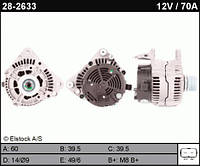 Генератор CA827, 14V-70A, на VW Caddy, Passat, Polo, Golf, Vento, Audi, Ford, Seat, Skoda Felicia