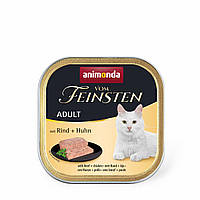 Влажный корм Animonda Vom Feinsten для взрослых кошек, с говядиной и курицей, 100 г p