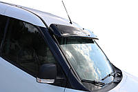 Козырек на лобовое стекло (черный глянец, 5мм) для Fiat Doblo III 2010-2022 гг