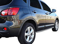 Боковые двойные трубы (2 шт., нерж) для Nissan Qashqai 2007-2010 гг