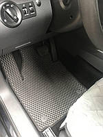 Коврики EVA (черные) 5 шт, передние и задние (стандарт, 1 сдвижная дверь) для Volkswagen Caddy 2004-2010 гг