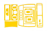Накладки на панель 1996-2004 (желтый цвет) для Volkswagen Passat B5