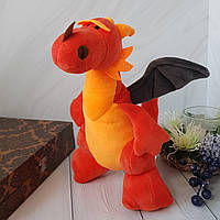 Мягкая игрушка Дракон оранжевый, 35 см