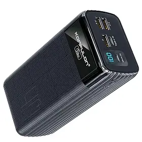 Зовнішній портативний акумулятор Konfulon A21S 40000 mAh 3 A 15 W PD 3xUSB/Type-C/MicroUSB Black