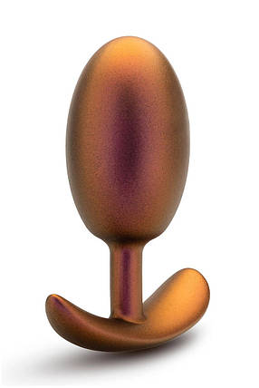 Анальна пробка із зміщеним центром тяжіння Blush Anal Adventures Matrix силіконова, рожеве золото, фото 2