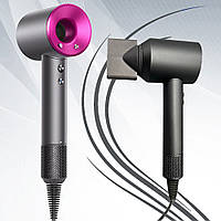 Фен стайлер для волос профессиональный 1600 Вт Supersonic Premium Magic Hair Розовый