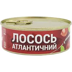 Шматочки атлантичного лосося в томатному соусі Banga 230гр