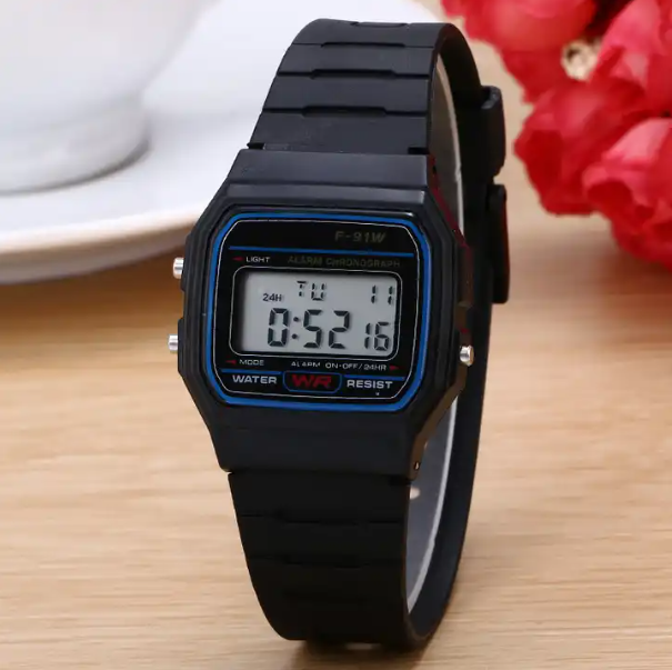 Часы по типу Casio F-91W, наручные часы, электронные часы