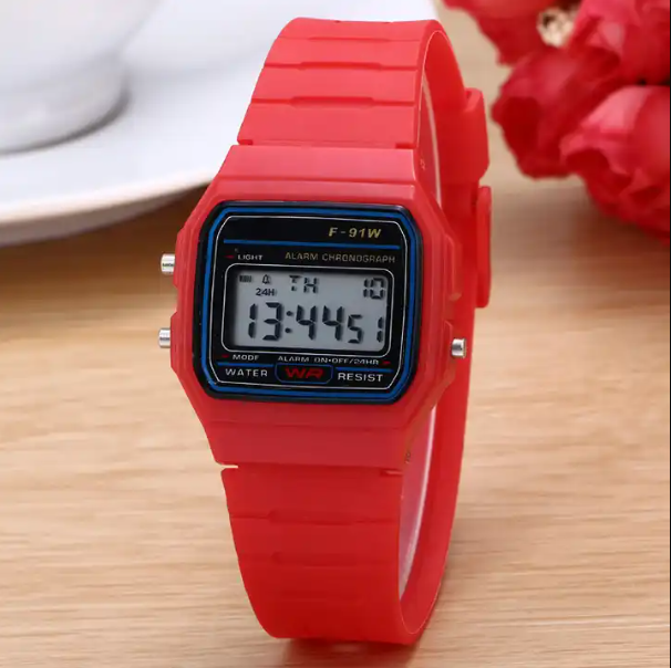 Часы по типу Casio F-91W, наручные часы, электронные часы