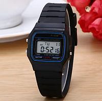 Часы по типу Casio F-91W, наручные часы, электронные часы Черный