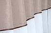 Кухонний комплект, (280х170см.) шторки з ламбрекеном і підхватами. Колір персиковий з білим. Код 084к 52-0604, фото 4