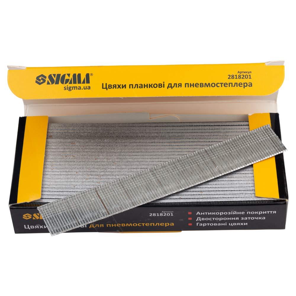 Цвяхи планкові 20×1.25×1мм для пневмостеплера 5000 шт SIGMA (2818201), фото 1