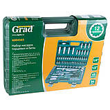 Набір насадок торцевих і біти 1/4", 1/2" 94шт (12 граней) GRAD (6004565), фото 7