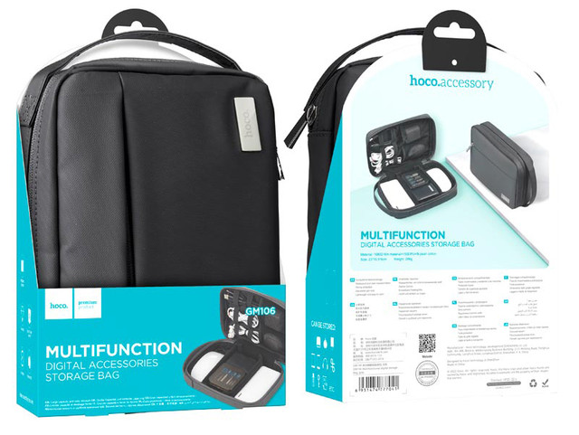 Сумка-органайзер Hoco GM106 для кабелей и мобильных аксессуаров Сумка-органайзер Hoco GM106 для кабелей и мобильных аксессуаров