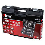 Набір насадок торцевих і біти 1/4", 3/8", 1/2" 172 шт CrV Taiwan ULTRA (6003232), фото 9