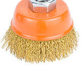 Щітка дротяна чашоподібна Ø65 мм М14 × 2 мм (латанована) GRAD (9033065), фото 4