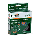 Щітка дротяна конусоподібна Ø100 мм М14 × 2 мм (сталева вита) GRAD (9040105), фото 2