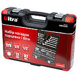 Набір насадок торцевих і біти 1/4", 1/2" 82 шт CrV ULTRA (6001142), фото 9