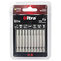 Біти HEX 5×50 мм 1⁄4" 10 шт S2 (блістер) ULTRA (4015092)