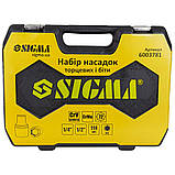 Набір насадок торцевих і біти 1/4" 1/2" 114 шт CrV SIGMA (6003781), фото 8