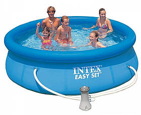 Басейн безкаркасний надувний (305х76 см, 1250 л, фільтр-насос) Intex 28122 Синій