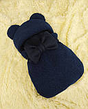 Комбінезон з принтом лев + спальник Тедді для новонароджених, синій, фото 2